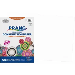 Construction Paper*SunWorks 12" x 18" Construction Paper, Bright White, 50 Sheets (PAC8707)