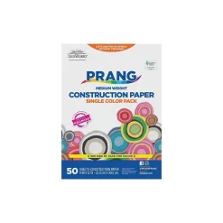 Construction Paper*SunWorks 9"W x 12"L Medium Weight Construction Paper, White, 50 Sheets/Pack (9203)