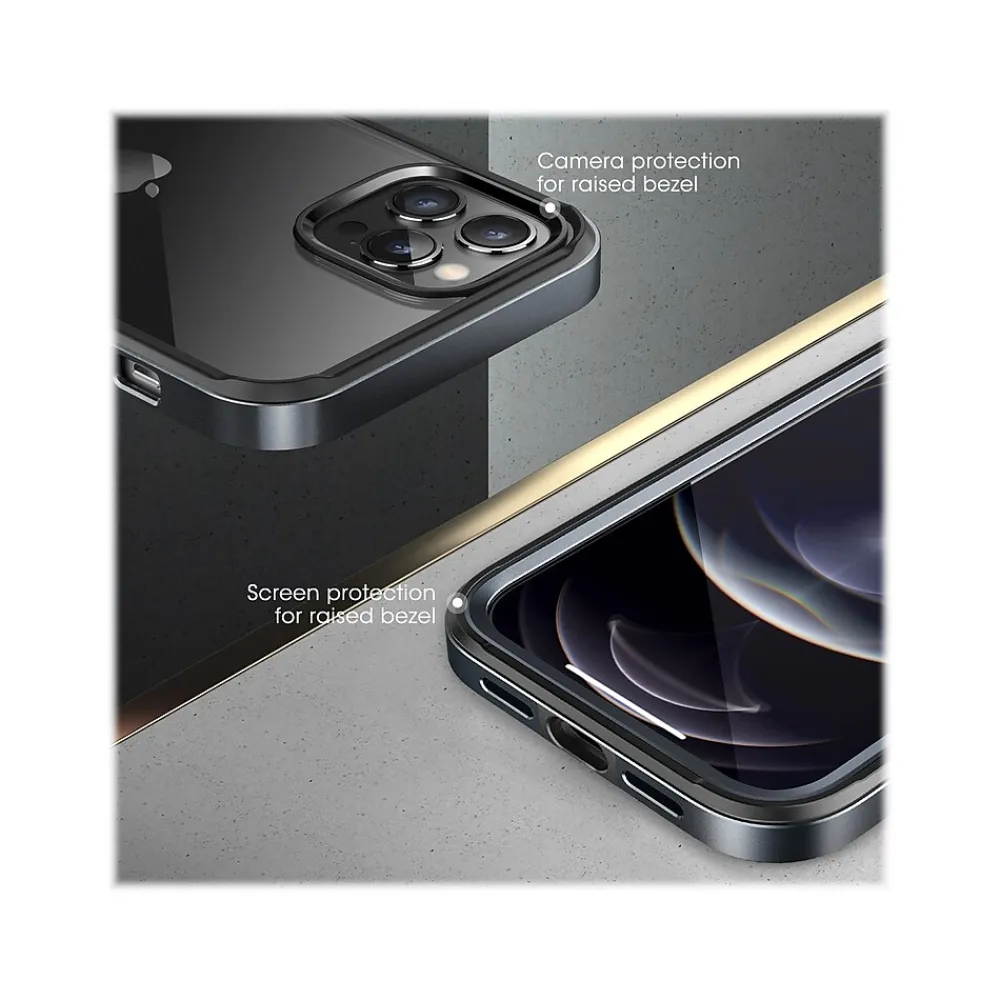 SUPCASE Unicorn Beetle Black Edge with Screen Protector Case for iPhone 13 Pro Max (SUP-iPhone2021-6.7-EdgePro-SP-Black)