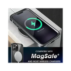 SUPCASE Unicorn Beetle Black Edge with Screen Protector Clear Case for iPhone 13 Pro (SUP-iPhone2021Pro-6.1-EdgePro-SP-Black)