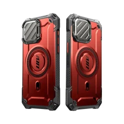 SUPCASE Unicorn Beetle MAG XT MagSafe Rugged Case for iPhone 15 Pro Max, Shock-Absorbing, Metallic Red (SPH23MX67MGXTRD)