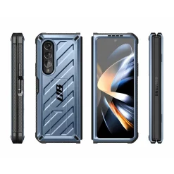 SUPCASE Unicorn Beetle Metallic Blue Kickstand Case for Samsung Galaxy Z Fold4 (SUP-Galaxy2022-ZFold4-5G-Unicorn-SP-Tilt)