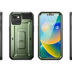 SUPCASE Unicorn Beetle PRO Dark Green Rugged Case for iPhone 14 (SUP-iPhone2021/22-6.1-UBPro-SP-Guldan)