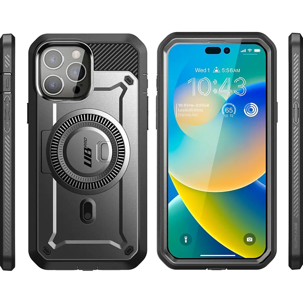 SUPCASE Unicorn Beetle PRO MAG Gunmetal Rugged Case for iPhone 14 Pro Max (SUP-iPhone2022Pro-6.7-MagPro-SP-Black)