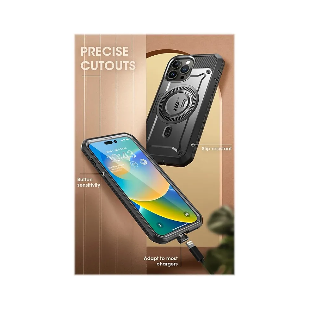 SUPCASE Unicorn Beetle PRO MAG Gunmetal Rugged Case for iPhone 14 Pro Max (SUP-iPhone2022Pro-6.7-MagPro-SP-Black)