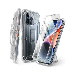 SUPCASE Unicorn Beetle PRO Rugged Case for iPhone 15 Pro Max, Shock-Absorbing, Clear (SUP-iPhone2023Max-6.7-UBPro-SP-Clear)