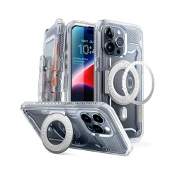 SUPCASE Unicorn Beetle PRO MAG Rugged Case for iPhone 15 Pro Max, Shock-Absorbing, Clear (SPH23MX67MGPSCL)