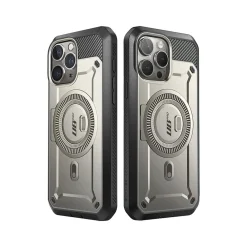 SUPCASE Unicorn Beetle PRO MAG Rugged Case for iPhone 15 Pro, Shock-Absorbing, Titan Gray