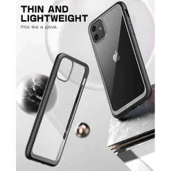 SUPCASE Unicorn Beetle Style Black Slim Case for iPhone 11 (S-11-6.1-UBS-BK)