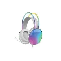 IQ-490 Wired Active Noise Canceling On-Ear Headphones, White (IQ-490RGB)<Supersonic Clearance