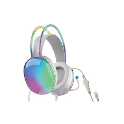 IQ-490 Wired Active Noise Canceling On-Ear Headphones, White (IQ-490RGB)<Supersonic Clearance