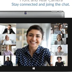 Sonic10 10.1" Tablet with Detachable Keyboard, WiFi, 64GB Storage, Windows 11, Silver (SC-5032WKB)<Supersonic Best