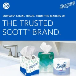 Cube Facial Tissue, 2-ply, White, 90 Sheets/Box, 36 Boxes/Carton (21320)<Surpass