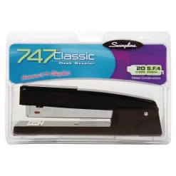 Staplers|Swingline 747 Classic Desktop Stapler, 20 Sheet Capacity, Black (S7074701G)
