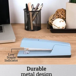 Staplers|Swingline 747 Classic Metal Stapler, 20-Sheet Capacity, Sky Blue (74708)