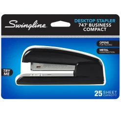 Staplers|Swingline 747 Desktop Stapler, 25-Sheet Capacity, Black (747100)