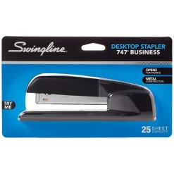 Staplers|Swingline 747 Desktop Stapler, 25-Sheet Capacity, Black (74732)