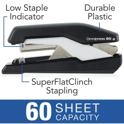 Staplers|Swingline Desktop Stapler, 60 Sheet Capacity, Black/Grey (5000590)