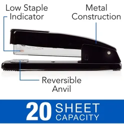 Staplers|Swingline Desktop Stapler, 20 Sheet Capacity, Black (44401)