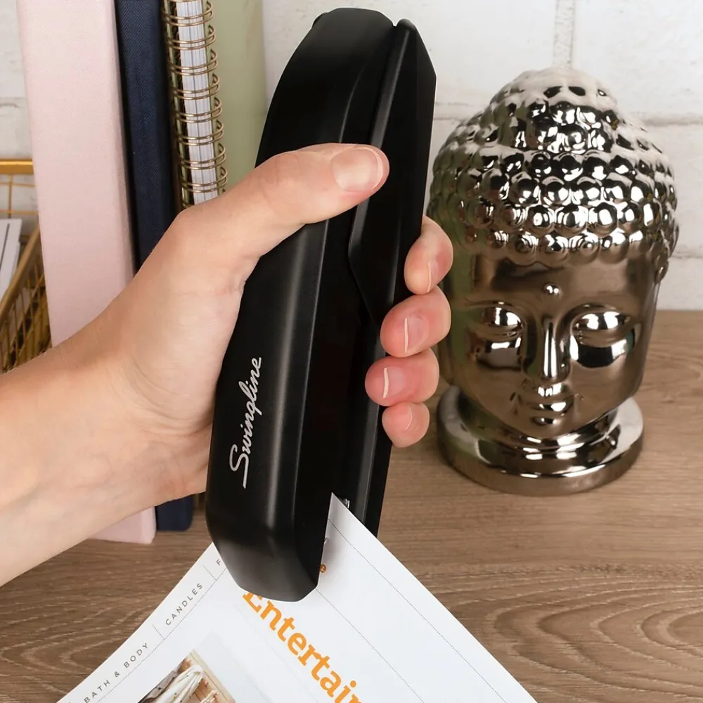 Staplers|Swingline Eco Friendly Desktop Stapler, 15-Sheet Capacity, Black (54501)