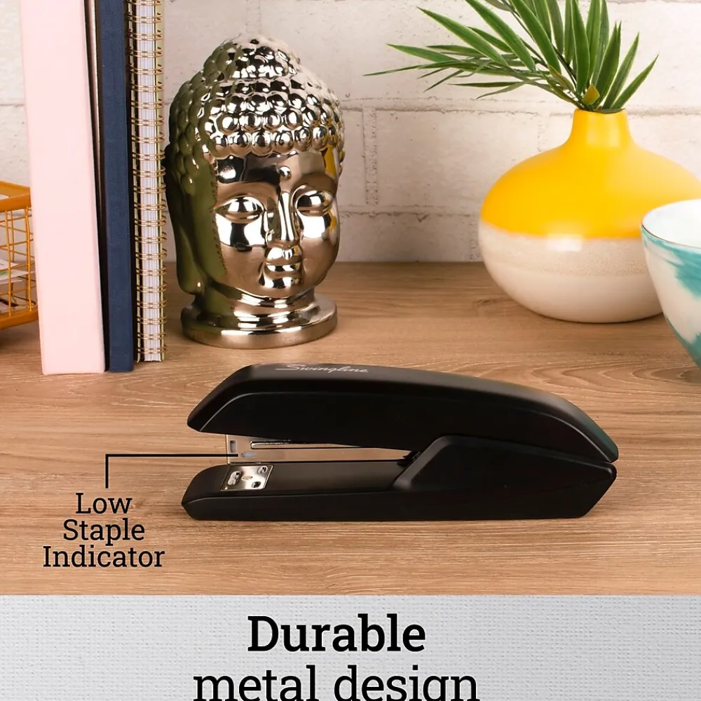 Staplers|Swingline Eco Friendly Desktop Stapler, 15-Sheet Capacity, Black (54501)