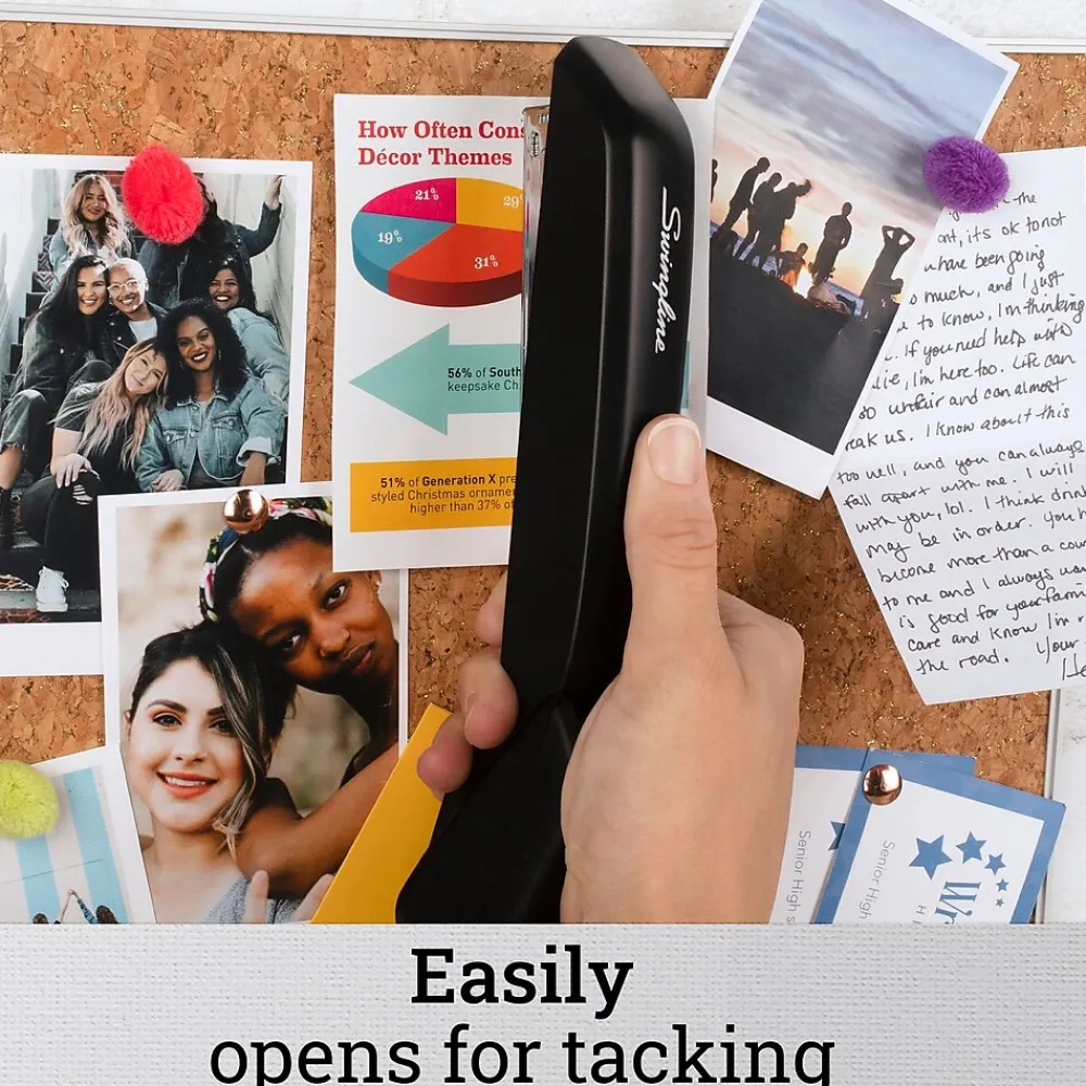 Staplers|Swingline Eco Friendly Desktop Stapler, 15-Sheet Capacity, Black (54501)