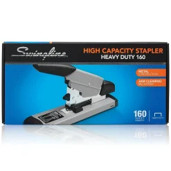Staplers|Swingline Heavy Duty Desktop Stapler, 160-Sheet Capacity, Black/Gray (39005)