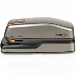 Staplers|Swingline Optima 20 Compact Stapler, 20-Sheet Capacity, Staples Included, Gray/Silver (48207)