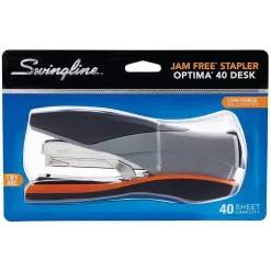 Staplers|Swingline Optima 40 Desktop Stapler, 40-Sheet Capacity, Silver (S7087840)