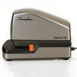 Staplers|Swingline Optima 60 Electric Desktop Stapler, 60-Sheet Capacity, Staples Included, Gray/Silver (48210)