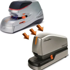 Staplers|Swingline Optima 60 Electric Desktop Stapler, 60-Sheet Capacity, Staples Included, Gray/Silver (48210)