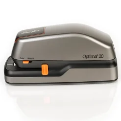 Staplers|Swingline Optima 20 Electric Desktop Stapler, 20-Sheet Capacity, Gray/Silver (48208)