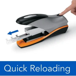 Staplers|Swingline Optima Desk Stapler, 70 Sheet Capacity, Silver (87875)