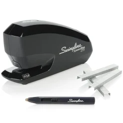 Staplers|Swingline Speed Pro™ Electric Stapler Value Pack (Premium Staples & Staple Remover Included), 25 Sheet Capacity, Black (42140)