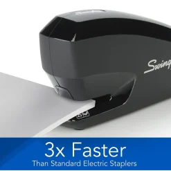 Staplers|Swingline Speed Pro™ Electric Stapler Value Pack (Premium Staples & Staple Remover Included), 25 Sheet Capacity, Black (42140)
