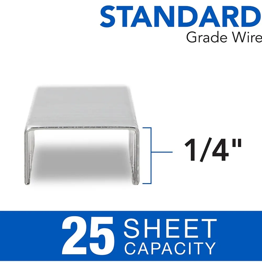 Staples|Swingline Standard Staples, 0.25 Leg Length, 5000 Staples/Box, 5 Box/Pack (S7035101S)