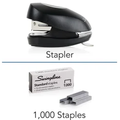 Staplers|Swingline Tot Mini Stapler, 12-Sheet Capacity, Black (SWI79171)