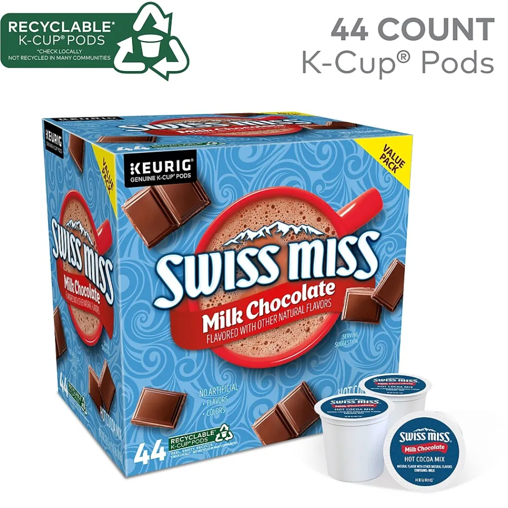 Swiss Miss Milk Chocolate Hot Cocoa, Keurig® K-Cup® Pods, 44/Box (351178)