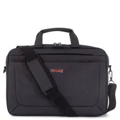 Cadence Polyester Two Section Briefcase, Charcoal (EXB1009SMCH)<Swiss Mobility Sale