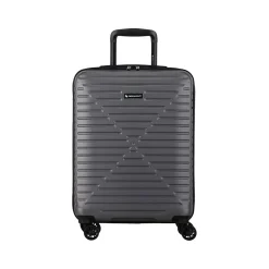 DCA 21.5" Hardside Carry-On Suitcase, 8-Wheeled Spinner, Gray Geometric (HLG1020SM-GREY)<Swiss Mobility