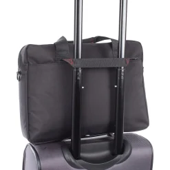 Stride Polyester Executive Briefcase, Black (EXB1020SMBK)<Swiss Mobility