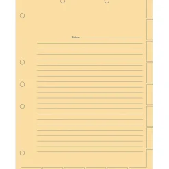 Dividers|Tabbies ® Medical Chart Index Divider Sheets, Ruled, Manila, 8 1/2" x 11", 400/Bx
