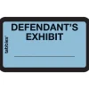 Labels|Tabbies Pre-Printed Labels - Defendant's Exhibit, Self-Adhesive, 1x1-5/8", Blue, 252 Labels/Pack (58093)