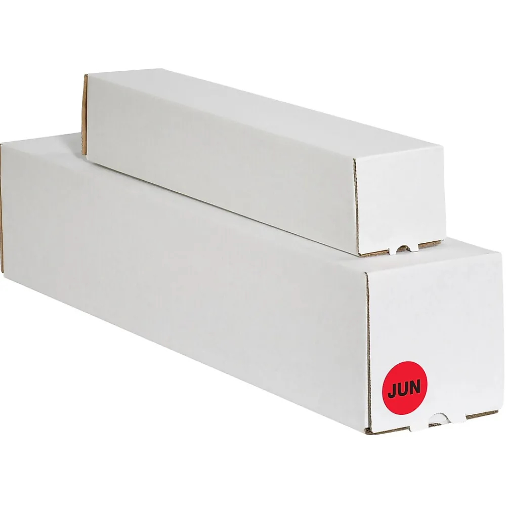 Labels|Tape Logic 1" Circle "JUN" Month of the Year Labels, Fluorescent Red, 500/Roll