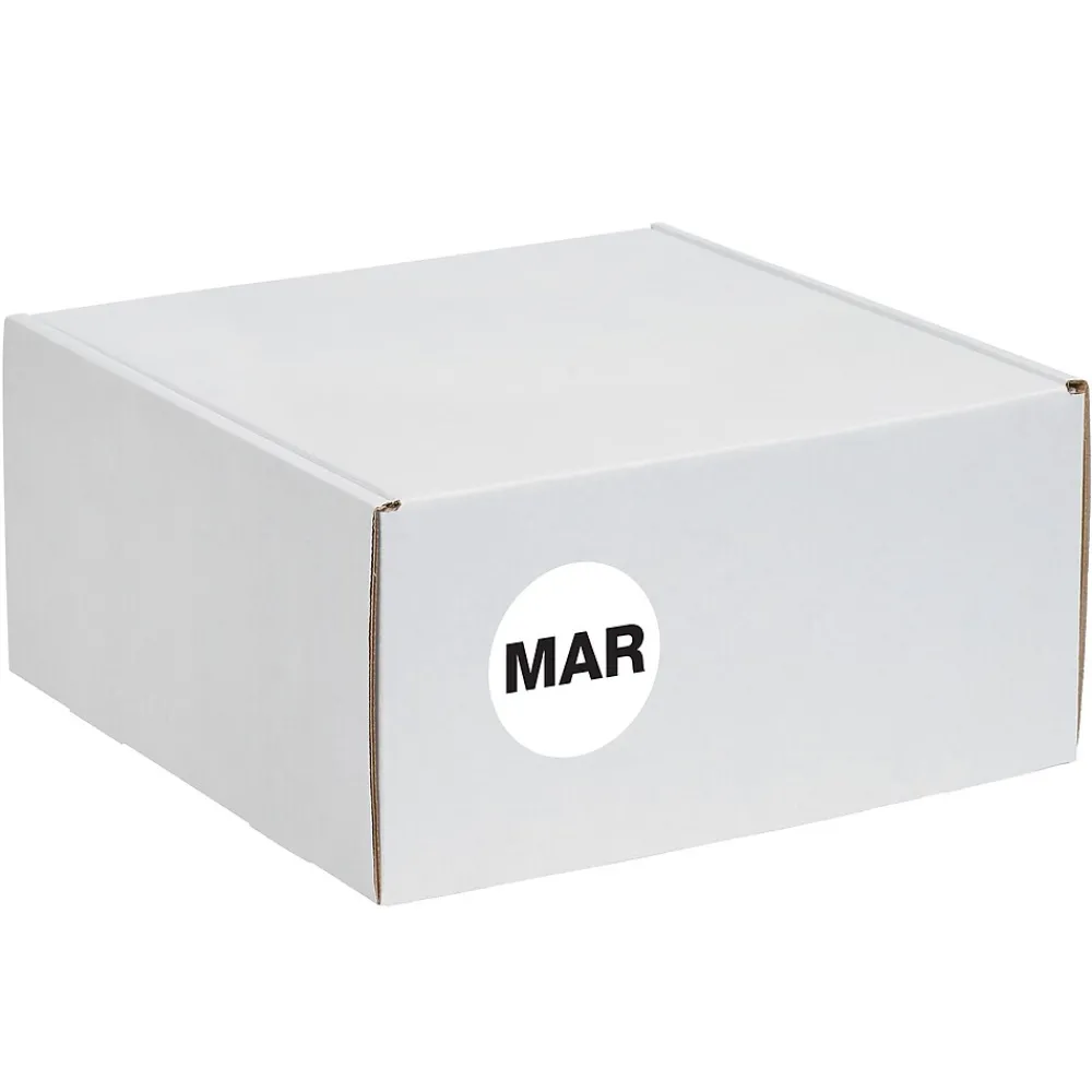 Labels|Tape Logic 1" Circle "MAR" Month of the Year Labels, White, 500/Roll