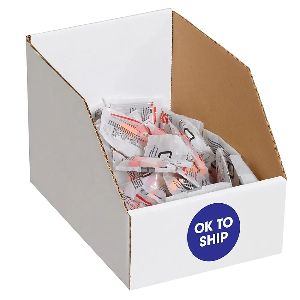 Labels|Tape Logic 2" Circle "OK To Ship" Pre Printed Inventory Label, Blue, 500/Roll