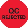 Labels|Tape Logic 2" Circle "QC Rejected" Label, Fluorescent Red, 500/Roll
