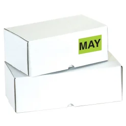 Labels|Tape Logic 3" x 2" Rectangle "MAY" Months of the Year Label, Fluorescent Green, 500/Roll