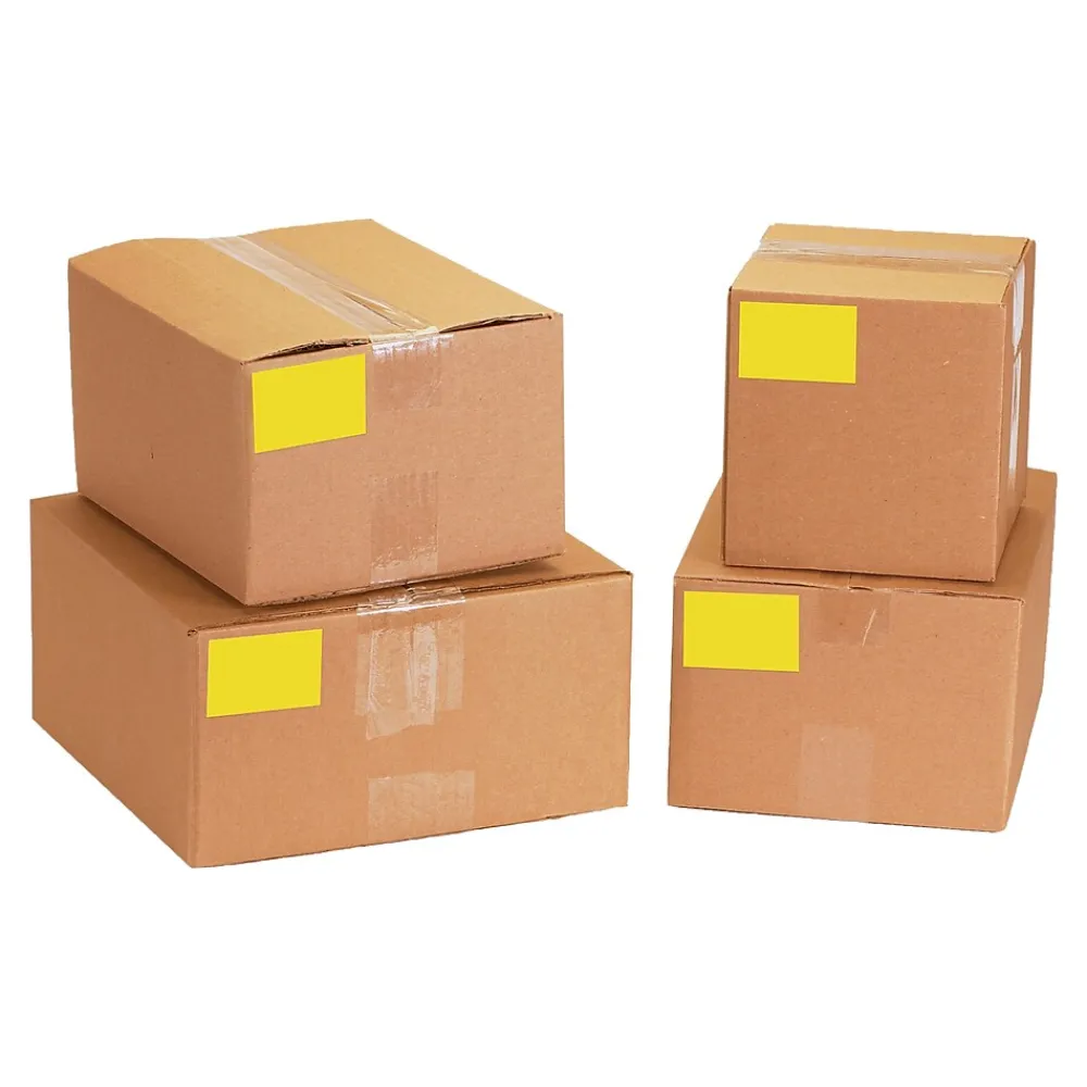 Labels|Tape Logic 10" x 3" Rectangle Inventory Label, Fluorescent Yellow, 250/Roll