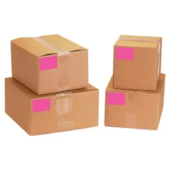 Labels|Tape Logic 5" x 7" Rectangle Inventory Label, Fluorescent Pink, 500/Roll